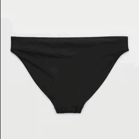Aerie Cheeky Bikini Bottom Womens XXL Black Swim Brief NWT Minimalist - Picture 4 of 6